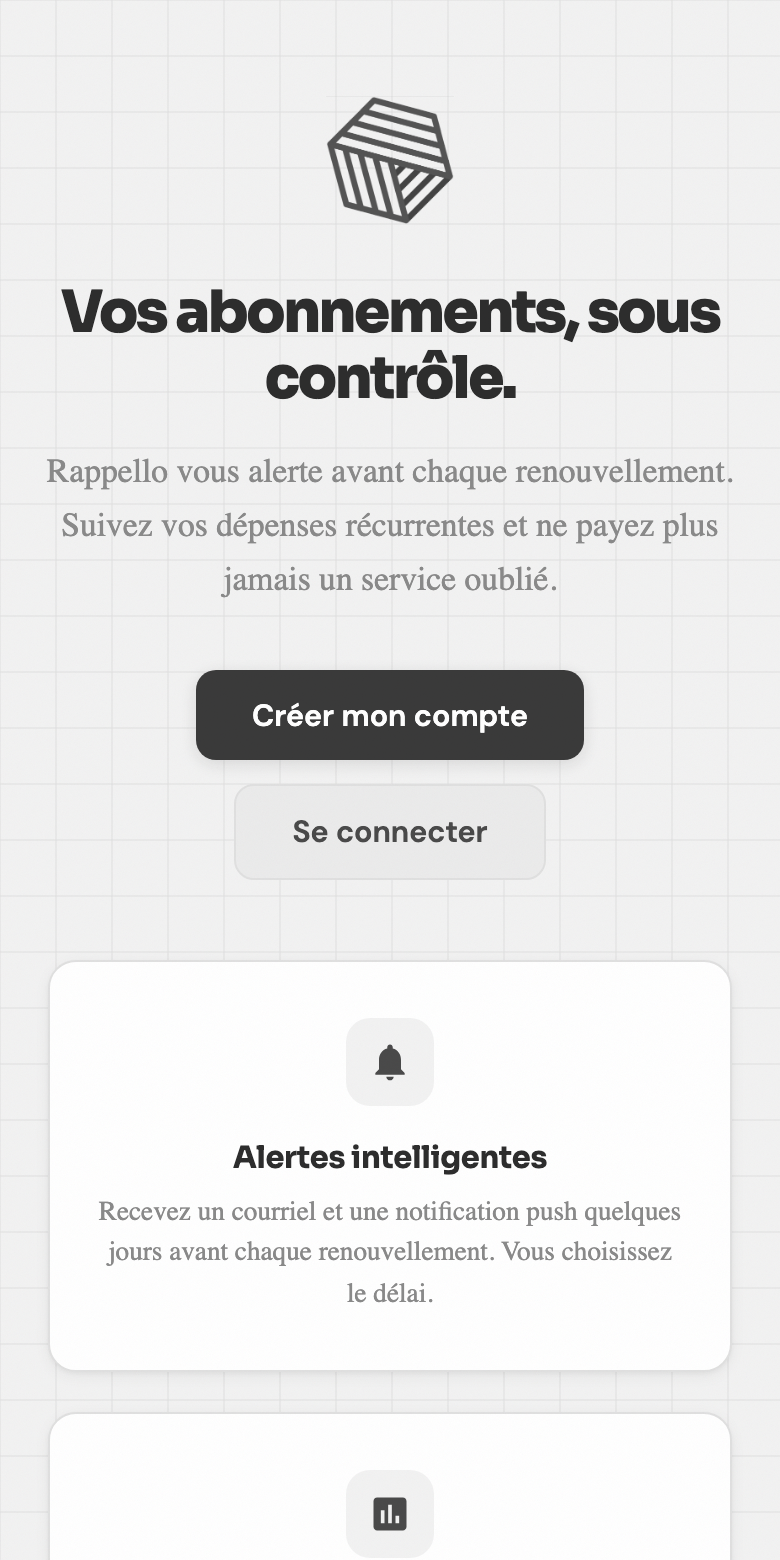 Rappello — Accueil